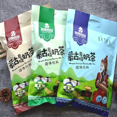 奶茶批发内蒙古奶茶粉特产冲饮独立袋装400g咸味甜味红枣味批发