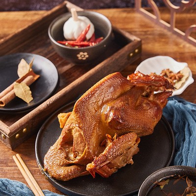 北京烤鸭600g原味叫花鸡500g卤味鸡肉鸭肉零食烧鸡厂家批发图3