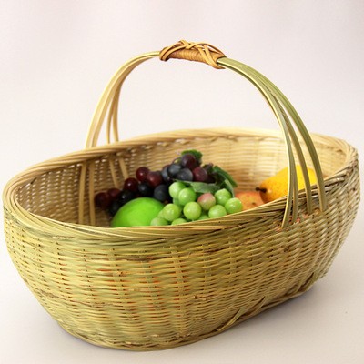精品手提竹篮 菜篮 环保竹蓝 水果篮图3