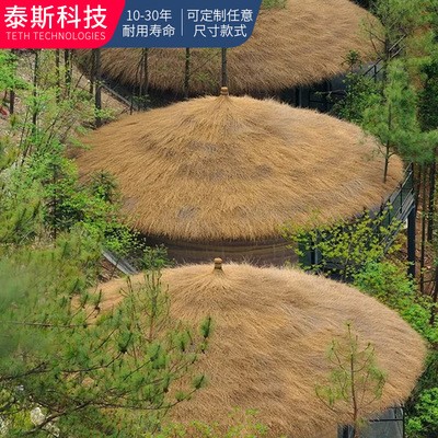 泰斯 1米头软头 随意弯切 仿真茅草 稻草图4