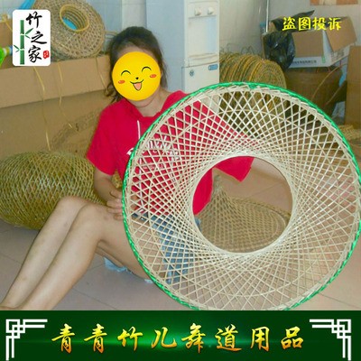 青青竹儿舞蹈斗笠网格圆形竹编幕篱幼儿园演出道具店面装饰品甩卖图5