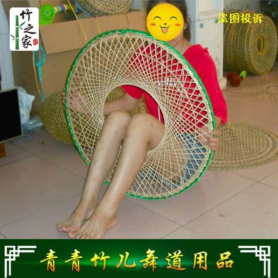 青青竹儿舞蹈斗笠网格圆形竹编幕篱幼儿园演出道具店面装饰品甩卖图4