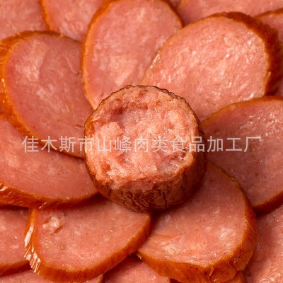 香肠红肠 500克 哈尔滨红肠 烤肠肉肠 熏肠 熟食 山峰工厂批发图3
