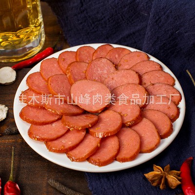 香肠红肠 500克 哈尔滨红肠 烤肠肉肠 熏肠 熟食 山峰工厂批发