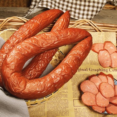 500克哈尔滨红肠果木炭烤东北香肠批发腊肠熟食肉类零食烤肠