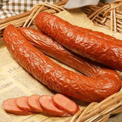 500克哈尔滨红肠果木炭烤东北香肠批发腊肠熟食肉类零食烤肠图2