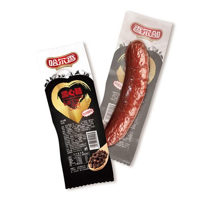 哈尔香黑心肠哈尔滨红肠东北特产香肠即食黑胡椒肠火腿肠烤肠50g图5