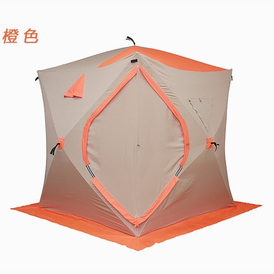 全自动速开保暖帐篷户外3-4人加厚加棉保温防风御寒冬季冰钓帐篷图5