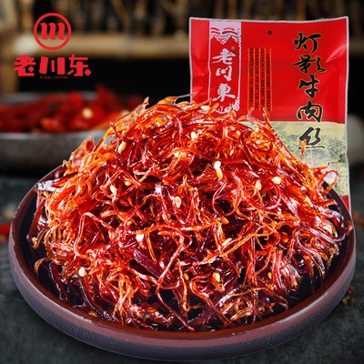 老川东灯影牛肉丝300g四川特产麻辣零食小吃熟食肉类食品牛肉干图2
