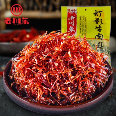 老川东灯影牛肉丝300g四川特产麻辣零食小吃熟食肉类食品牛肉干图3