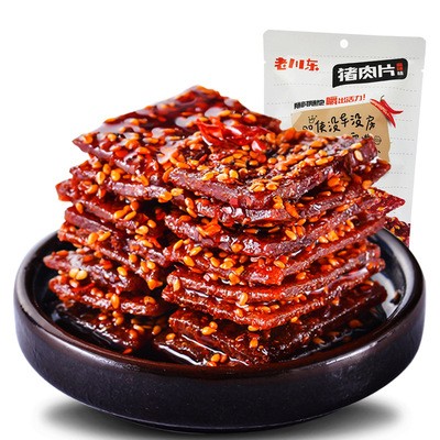 老川东麻辣味猪肉脯 休闲食品零食 猪肉干独立小包装100g一件代发图4