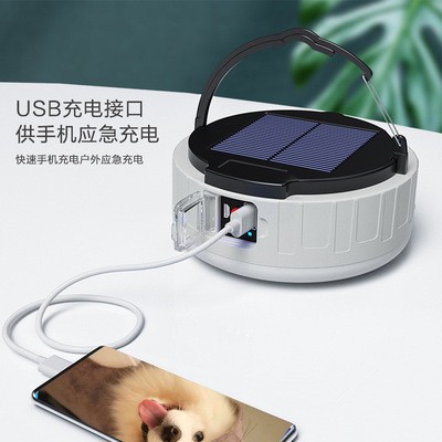 亚马逊热款野营灯太阳能户外照明露营灯USB充电帐篷灯带遥控电显图3
