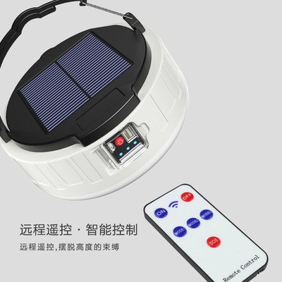 亚马逊热款野营灯太阳能户外照明露营灯USB充电帐篷灯带遥控电显图2