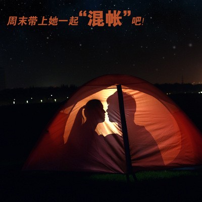 希尔曼征途2户外双人双层铝杆帐篷防风防雨野营露营帐篷批发图4