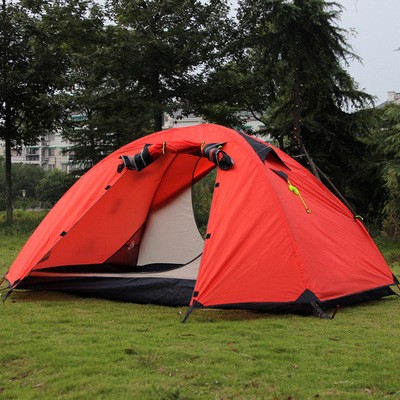 希尔曼暮云2户外用品双人双层带门厅旅游露营登山铝杆帐篷批发图4