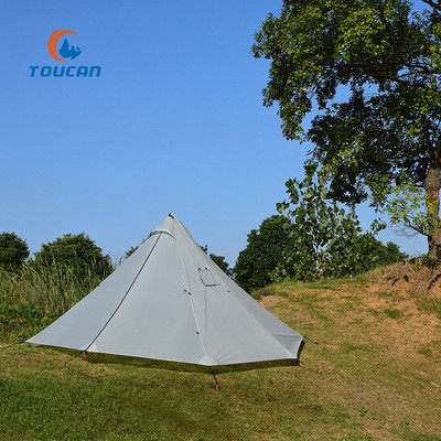 4人隔离防疫金字塔超轻户外露营帐篷15D tent camping 厂家直销图4