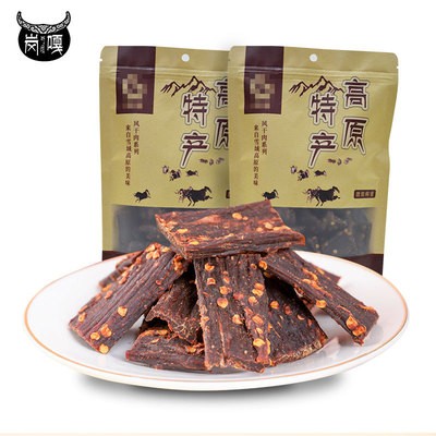 岗嘎牦牛网红零食风干牛肉干手撕风干牛肉麻辣肉类零食批发食品图5