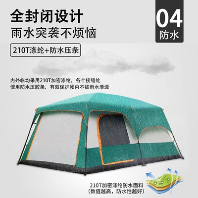帐篷户外野营加厚防雨手搭露营装备便携式可折叠旅游旅行郊游别墅图4