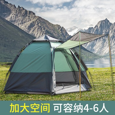 全自动帐篷户外野营加厚六角露营帐篷防风防雨双层防暴雨超轻便