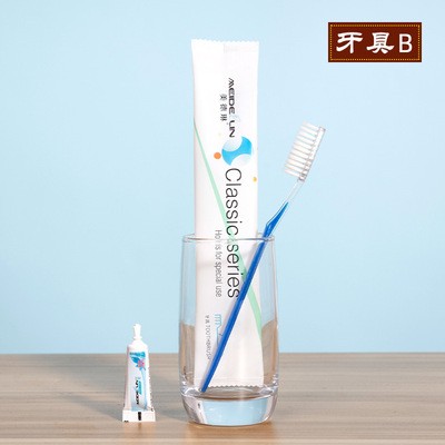 厂家直销宾馆一次性牙刷酒店洗漱用品套装民宿一次性软毛牙具批发图4