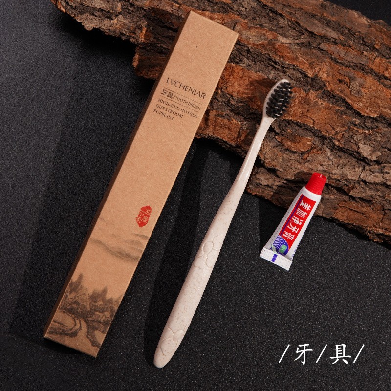 厂家直销酒店洗漱用品套装宾馆一次性牙刷民宿二合一软毛牙具批发图3