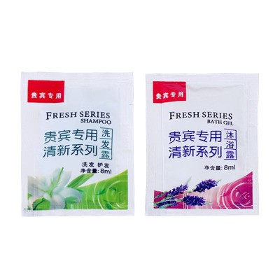 宾馆酒店名宿一次性洗漱用品洗发液沐浴露小包袋装洗发水套装图5