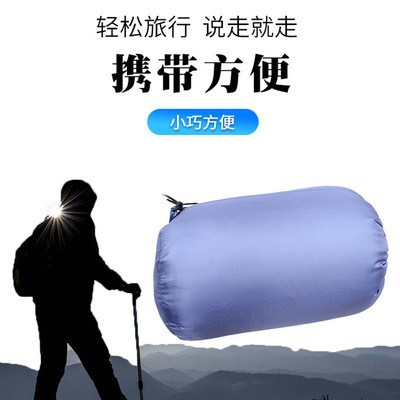 厂家信封带帽睡袋 户外 野营露营成人睡袋加大加宽 春秋薄款睡袋图2
