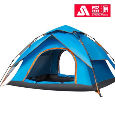 工厂tent camping野营用品3-4人自动速开防雨户外双门露营帐篷图2
