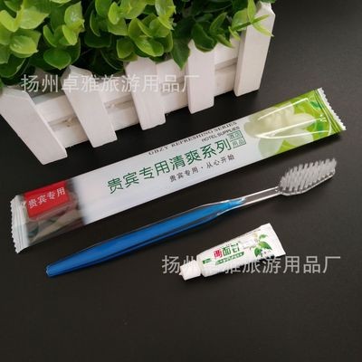 酒店一次性用品 宾馆客房一次性牙刷 六合一牙具客房洗漱套装批发图3