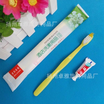酒店用品一次性牙刷宾馆一次性洗漱用品牙刷牙膏二合一牙刷套装