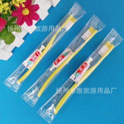 酒店用品一次性牙刷宾馆一次性洗漱用品牙刷牙膏二合一牙刷套装图2