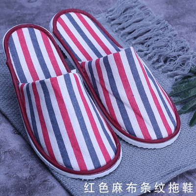 厂家批发星级酒店宾馆一次性拖鞋 加厚防滑民宿宾馆酒店麻布拖鞋图4