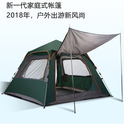 【厂家直销】四方弹簧自动户外3-4多人加厚防雨防水野外露营帐篷图2