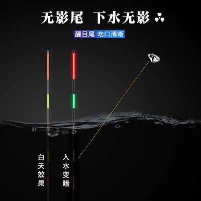 一体没缝夜光漂极光鱼漂超亮电子漂夜钓鲫鱼浮漂渔具定制批发图3