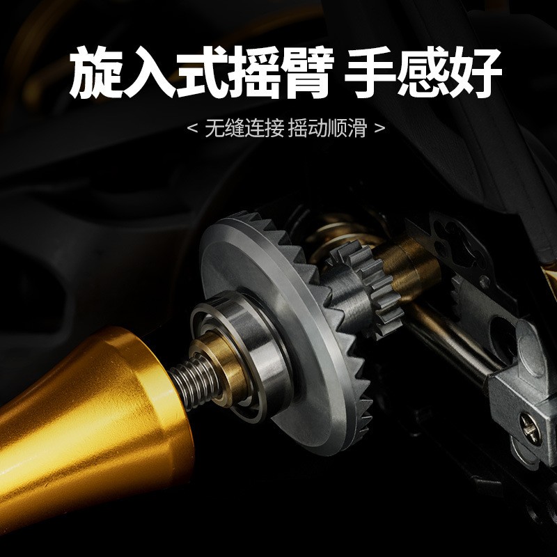 跨境X3纺车轮旋入式摇臂无间隙渔轮纺车轮海竿轮路亚轮矶竿轮图2