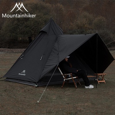 山之客Mountainhiker露营装备印第安帐篷防晒防水户外黑塔天幕帐图4
