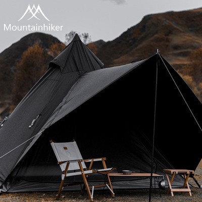 山之客Mountainhiker露营装备印第安帐篷防晒防水户外黑塔天幕帐