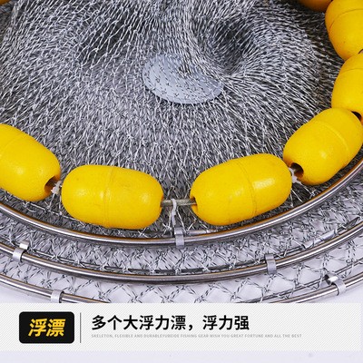 批发定制不锈钢双环大力马线海钓鱼护 多浮球鱼护配包图4