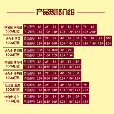 钛合金鱼钩绑好成品子线双钩伊势尼伊豆新关东海夕袖台钓竞技批发图3