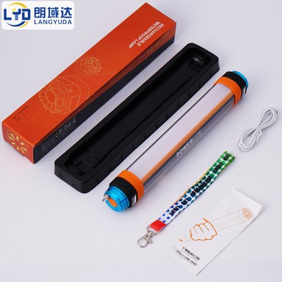摆地摊照明LED充电应急灯 带手电筒露营灯学生阅读护眼暖光台灯管图4