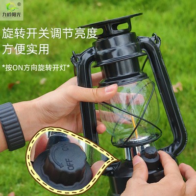 新款太阳能马灯户外露营复古手提可调节亮度USB充电太阳能野营灯图4