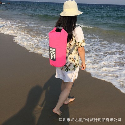 现货 防水袋 PVC防水包 游泳 沙滩 漂流包 迷彩 防水桶包 双肩图4