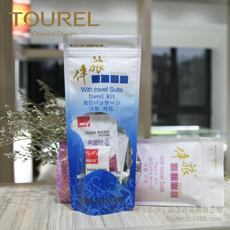 宾馆酒店一次性用品有偿旅行洗漱用品套装六合一洗漱牙刷套装批发图5