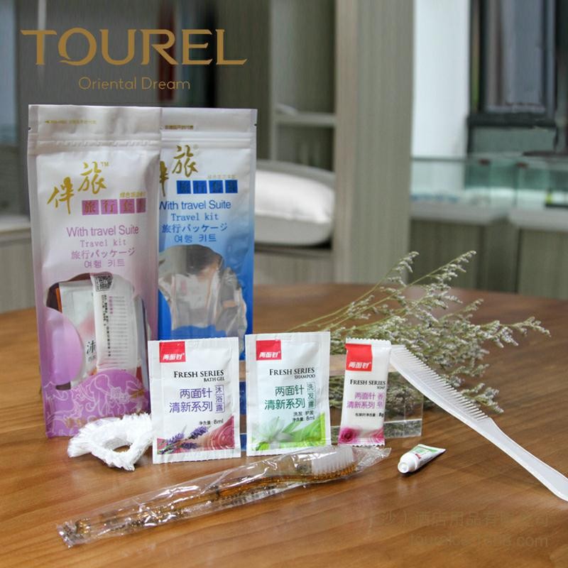 宾馆酒店一次性用品有偿旅行洗漱用品套装六合一洗漱牙刷套装批发图2