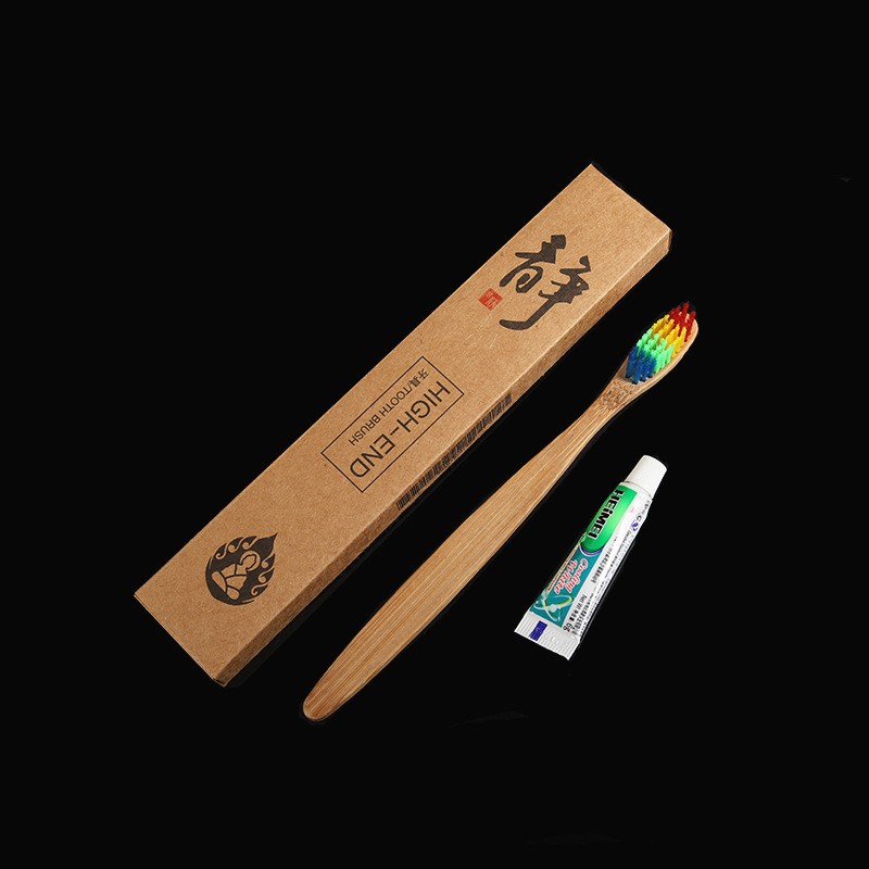 民宿酒店一次性洗漱用品牙刷牙膏套装定制牛皮纸卡盒消耗品图2