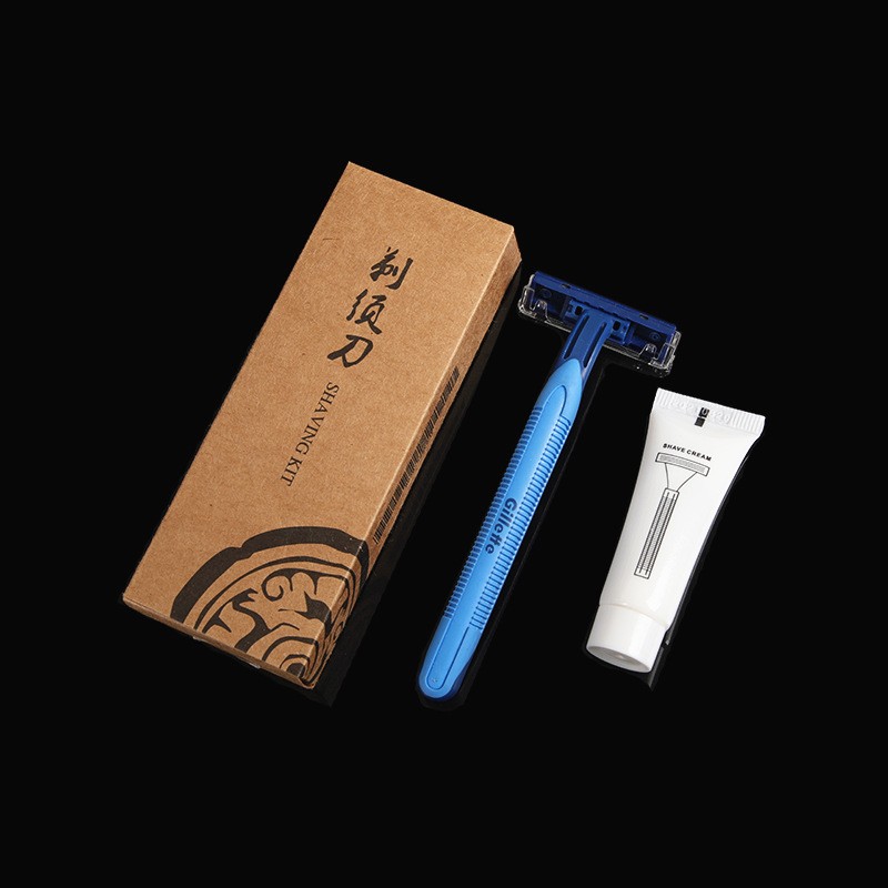 民宿酒店一次性洗漱用品牙刷牙膏套装定制牛皮纸卡盒消耗品图4