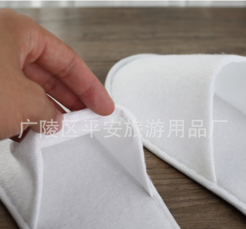 宾馆酒店客房用品一次性拉毛绒拖鞋全包旅行便携拖鞋可定制logo 五百件起批图4