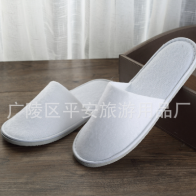 酒店一次性拉毛绒面料拖鞋，客房拖鞋厂家直销，镶底拉毛绒拖鞋 一千件起批