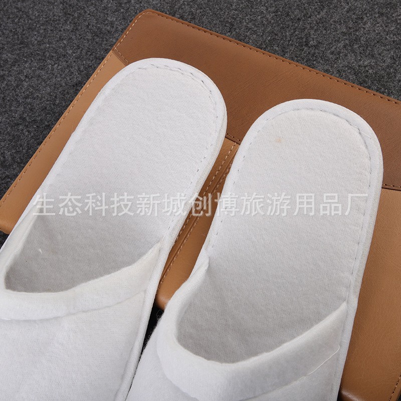 酒店一次性拉毛绒拖鞋 客房一次性用品拖鞋 客栈客房拖鞋 可定制 两百件起批图2