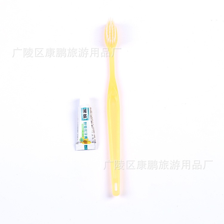 批发酒店一次性牙具 宾馆二合一牙具套装两面针软毛双色牙刷厂家图5